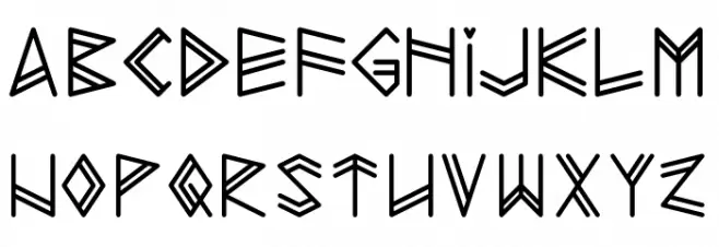 Wild Rune Caratteri MAIUSCOLE