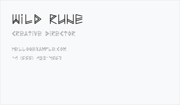 Wild Rune Business Card