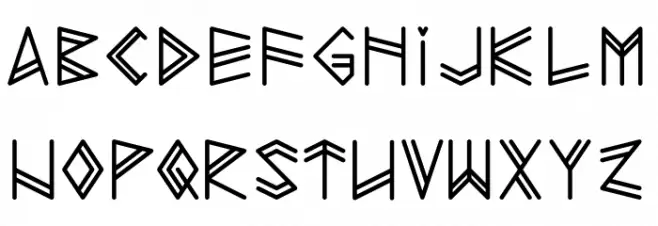 Wild Rune Caratteri MINUSCOLO