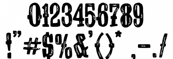 Wild United State Schriftart Anderer Schreiben