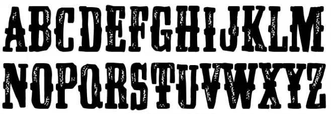 Wild United State Schriftart Kleinbuchstaben