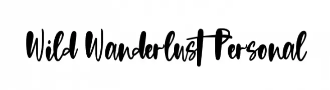 Wild Wanderlust Personal  Frei Schriftart Herunterladen