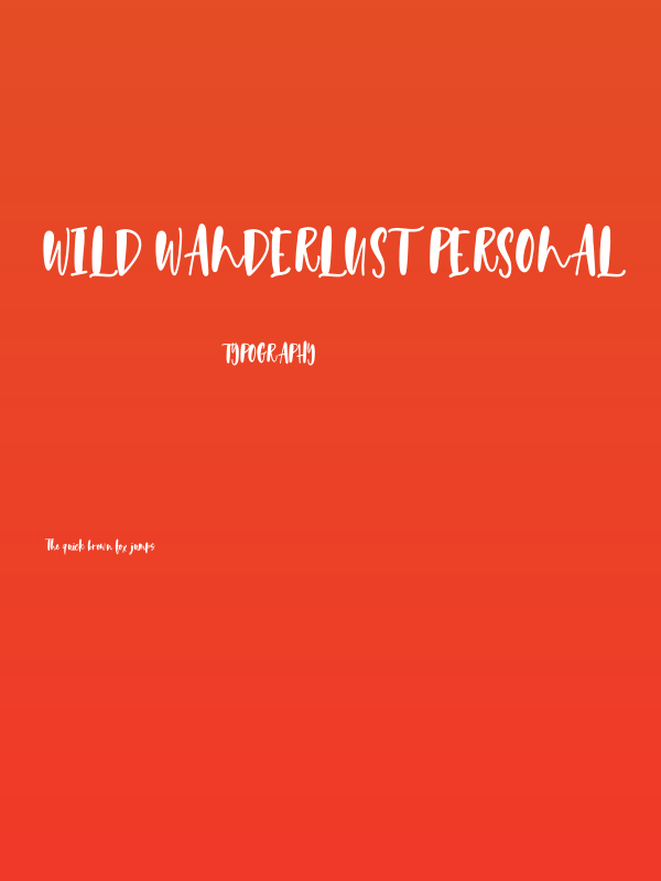 Wild Wanderlust Personal Poster