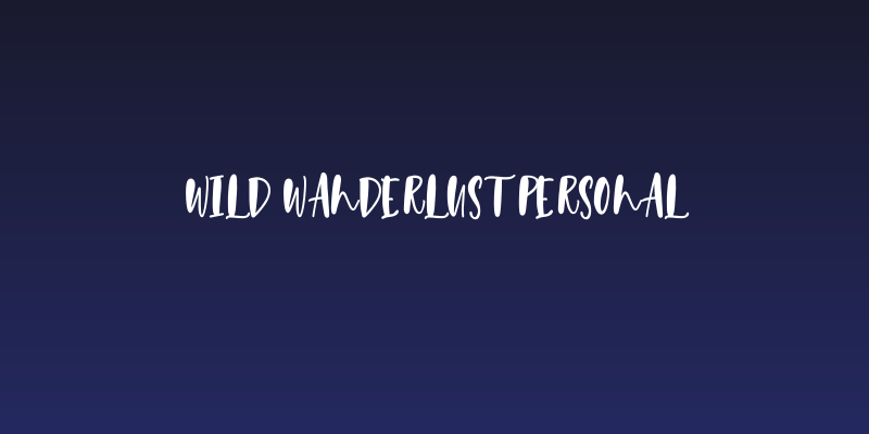 Wild Wanderlust Personal Social Header