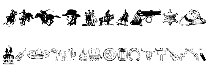 Wild West Icons Font OTHER CHARS