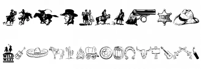 Wild West Icons Font OTHER CHARS