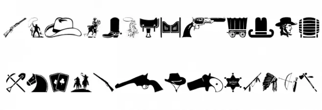 Wild West Icons Fonte MAIÚSCULAS
