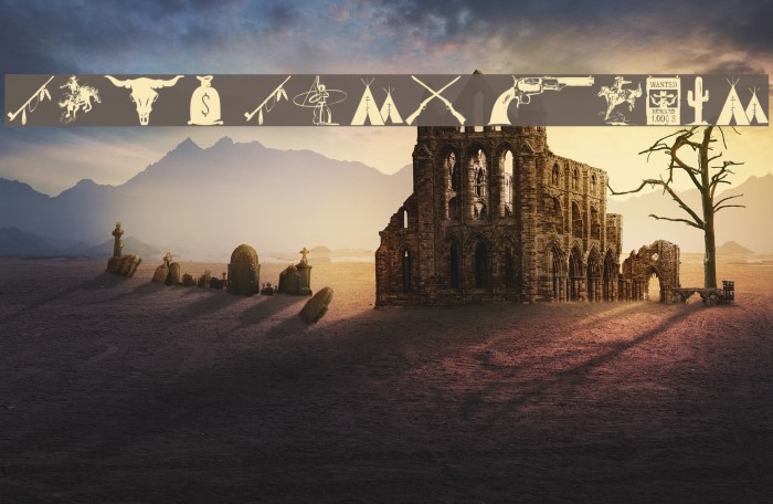 Wild West Icons Font examples
