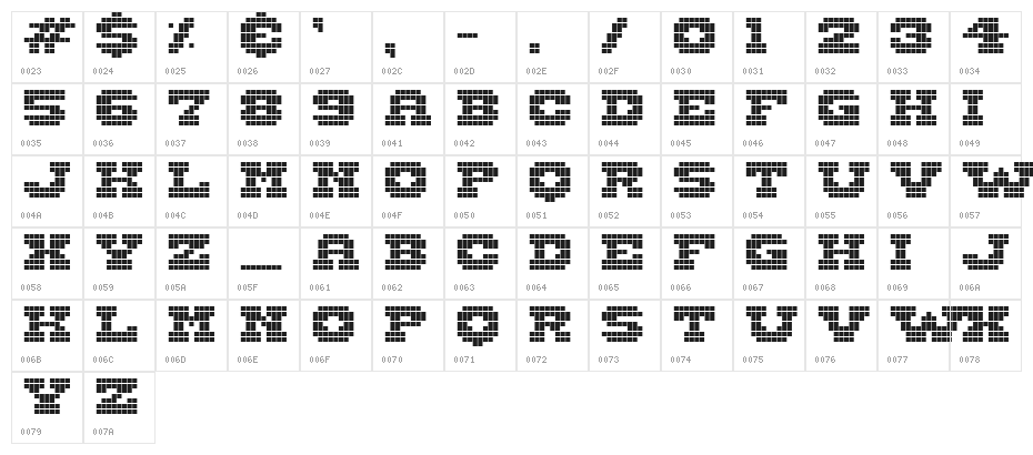 Wild West Pixel Character Map
