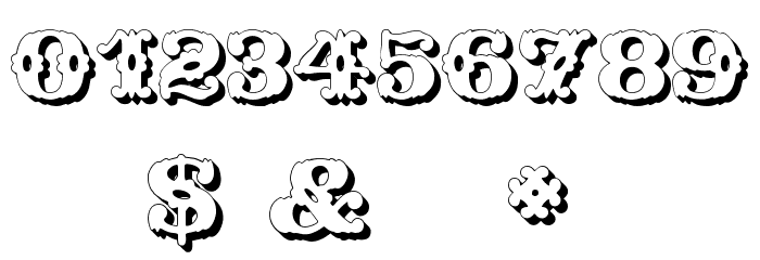 Wild West Shadow Font OTHER CHARS