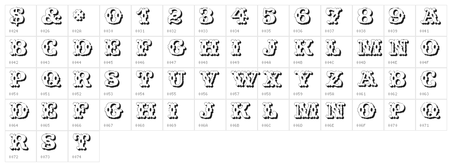 Wild West Shadow Character Map