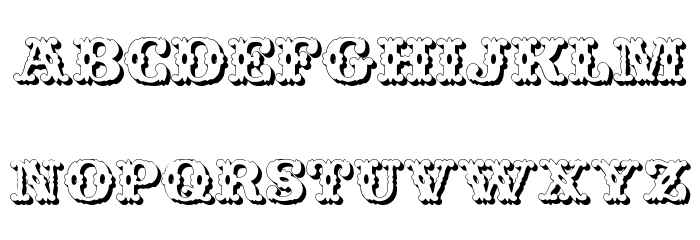 Wild West Shadow Font LOWERCASE
