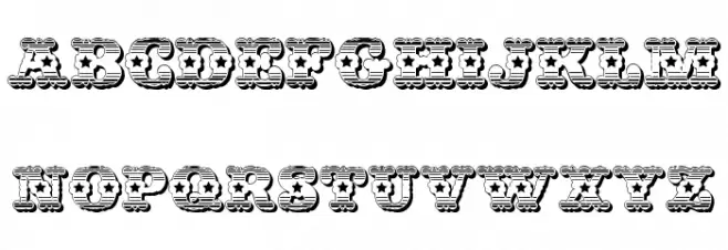 Wild West USA フォント 小文字