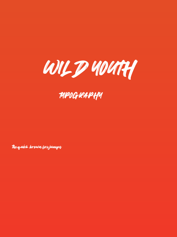 Wild Youth Poster