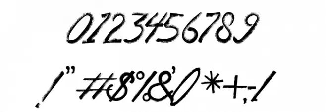 Wild Zova Free Font OTHER CHARS