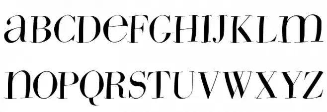 WildBradoni फ़ॉन्ट लोअरकेस