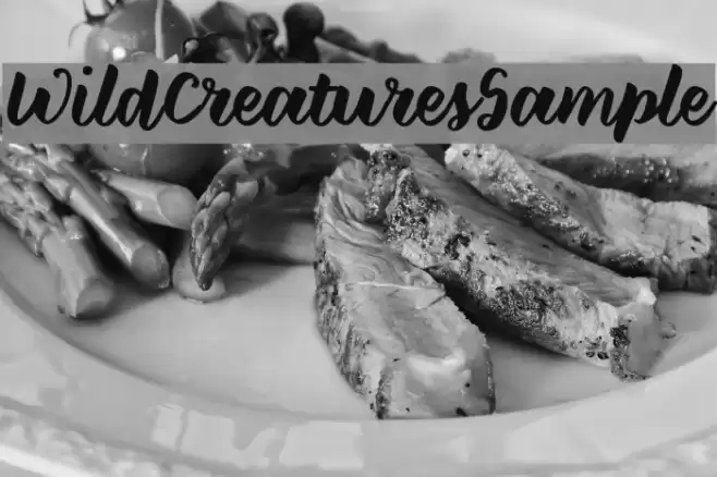 WildCreaturesSample Font examples