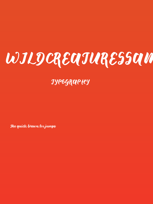 WildCreaturesSample Poster