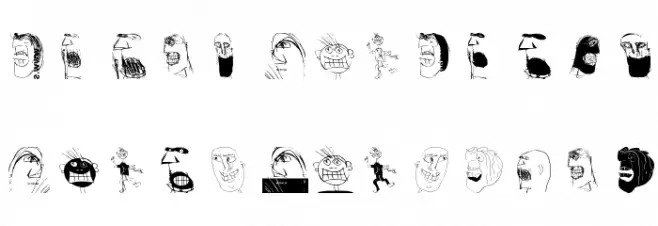 WildFaces फ़ॉन्ट लोअरकेस