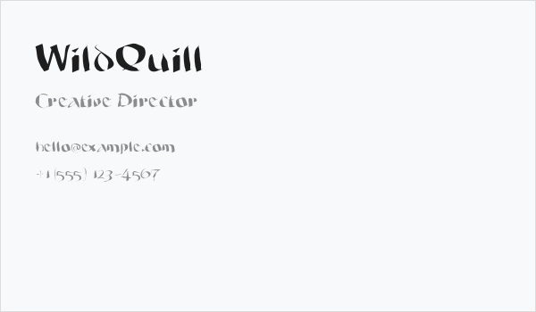 WildQuill Business Card