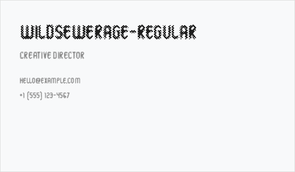 WildSewerage-Regular Business Card