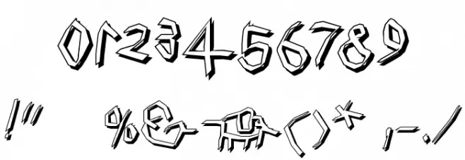 WildThingShadow Font OTHER CHARS