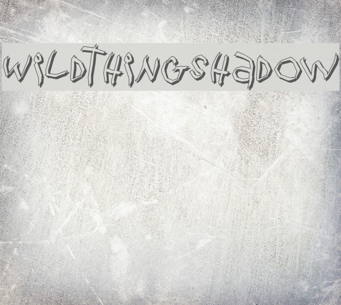 WildThingShadow Font examples
