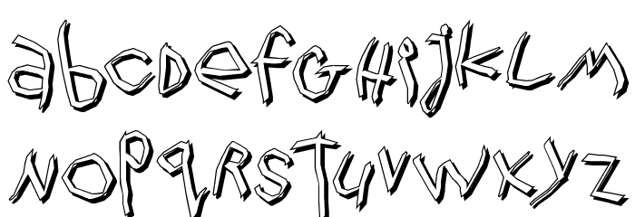 WildThingShadow Font LOWERCASE