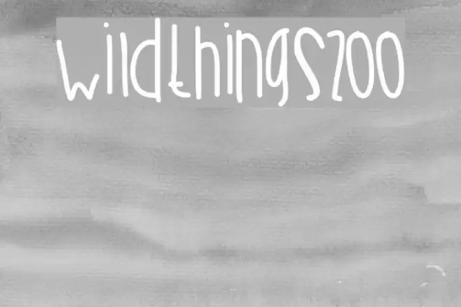 WildThingsZoo Font examples