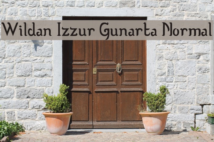 Wildan Izzur Gunarta Normal Font examples