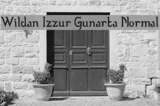 Wildan Izzur Gunarta Normal 字体 examples