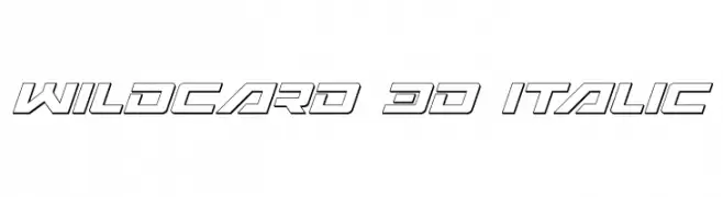 Wildcard 3D Italic  Frei Schriftart Herunterladen