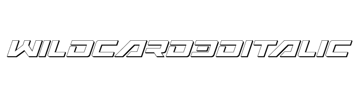 Wildcard 3D Italic  font caratteri gratis