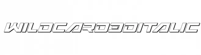 Wildcard 3D Italic  Frei Schriftart Herunterladen
