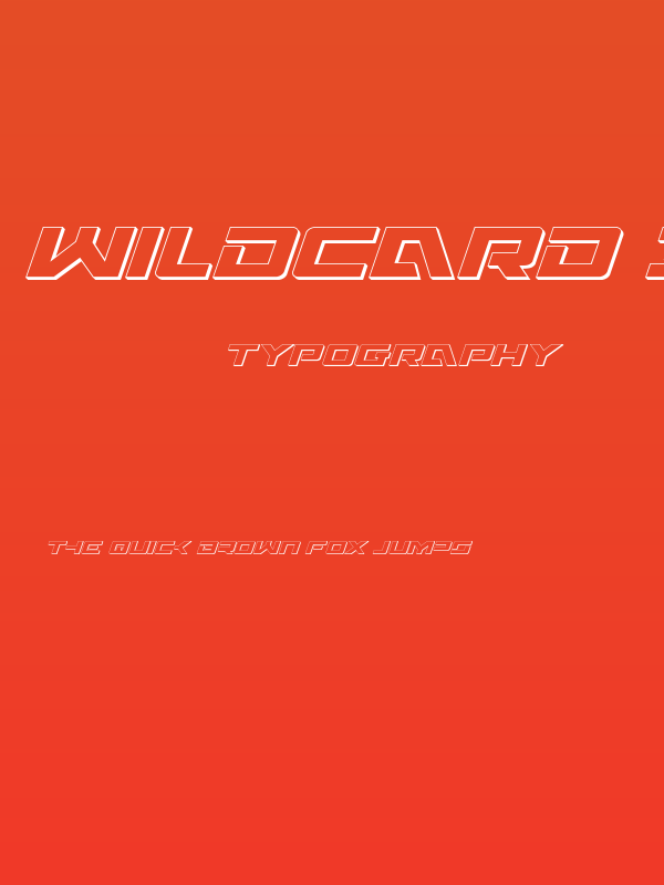 Wildcard 3D Italic Poster