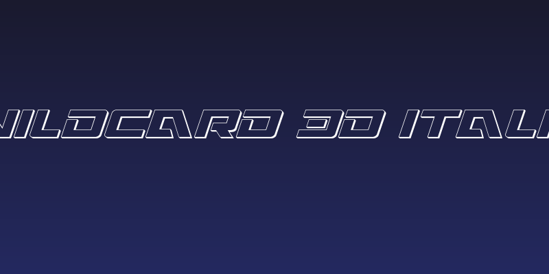 Wildcard 3D Italic Social Header