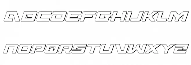 Wildcard 3D Italic 字体 大写