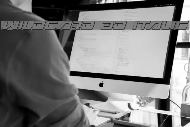 Wildcard 3D Italic Font examples