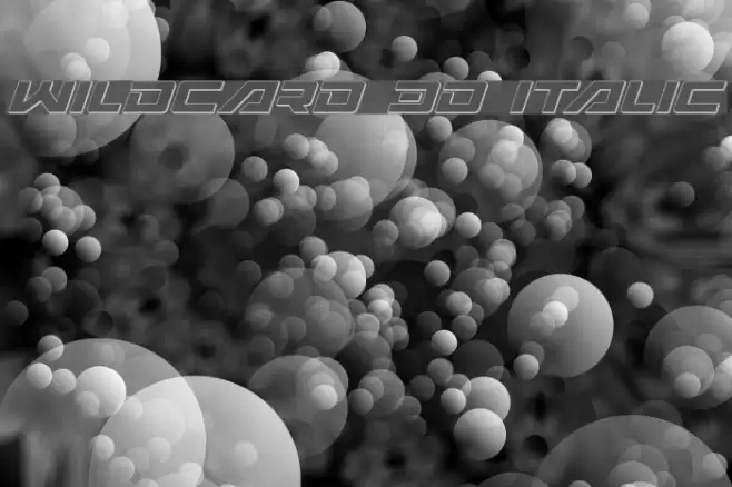 Wildcard 3D Italic Font examples