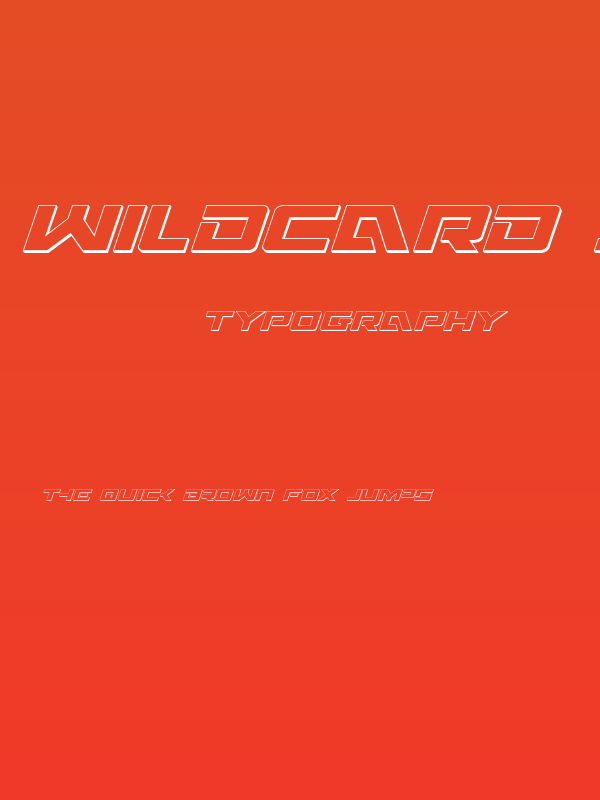 Wildcard 3D Italic Poster