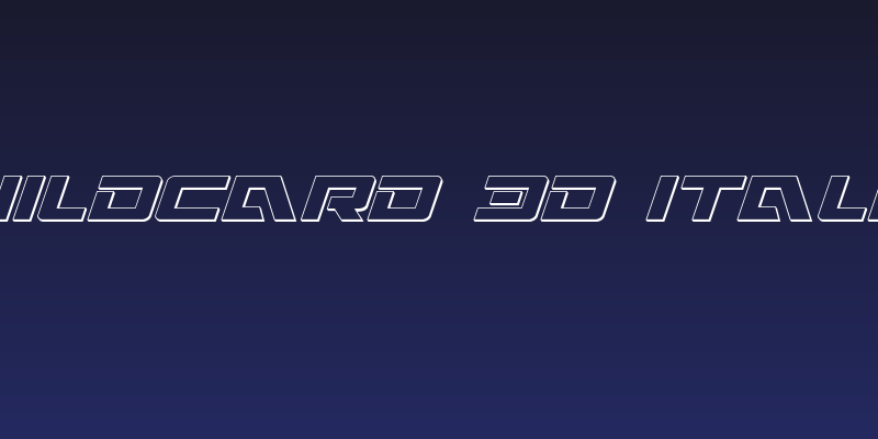 Wildcard 3D Italic Social Header