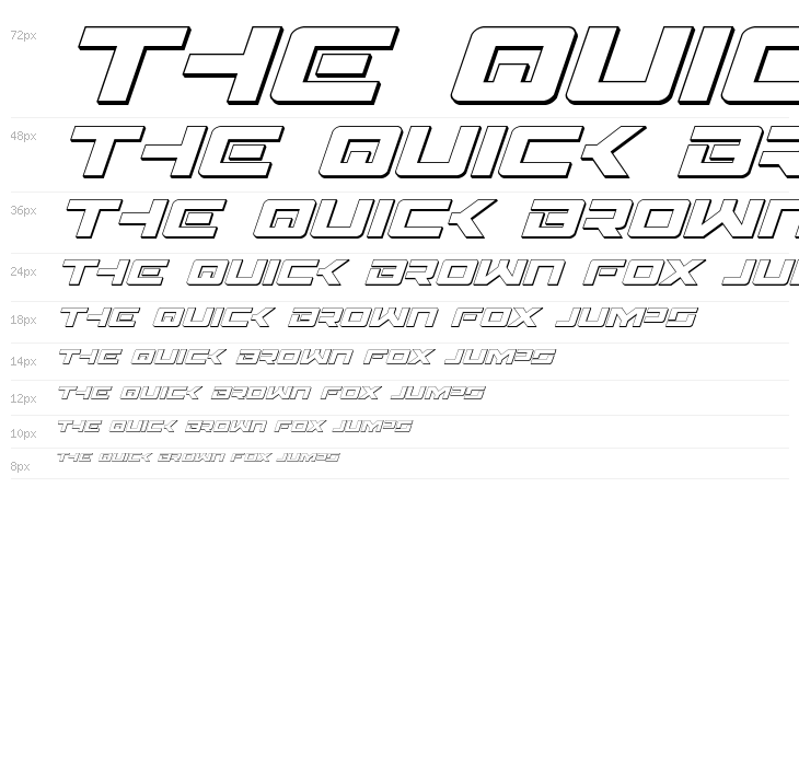 Wildcard 3D Italic Waterfall