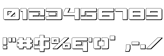 Wildcard 3D Font OTHER CHARS