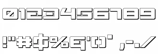 Wildcard 3D Font OTHER CHARS
