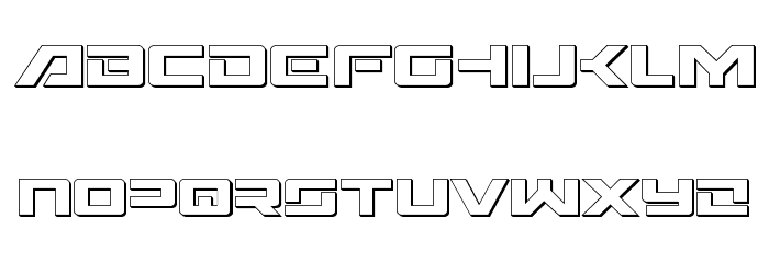 Wildcard 3D Font LOWERCASE