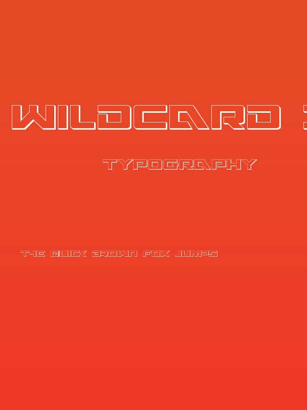 Wildcard 3D Poster