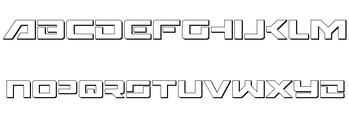 Wildcard 3D Font LOWERCASE