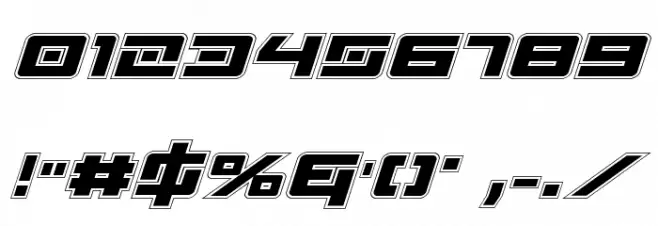 Wildcard Academy Italic Font OTHER CHARS