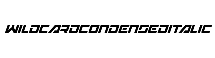 Wildcard Condensed Italic  font caratteri gratis