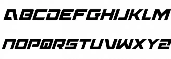 Wildcard Condensed Italic Schriftart Groß